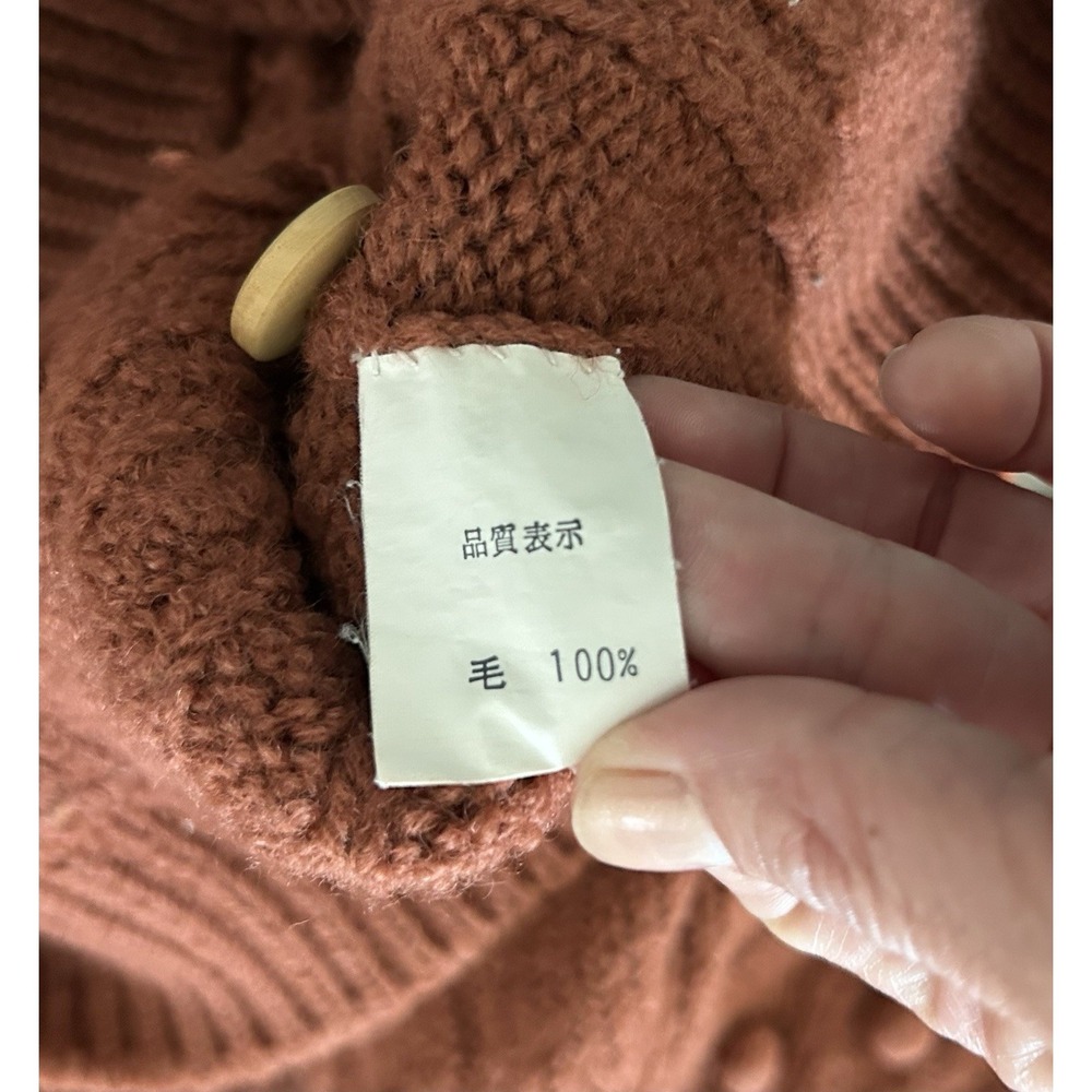 Vintage‎ Newport News 100% Wool Popcorn Sweater Cardigan Classic Clean Small - Picture 9 of 9
